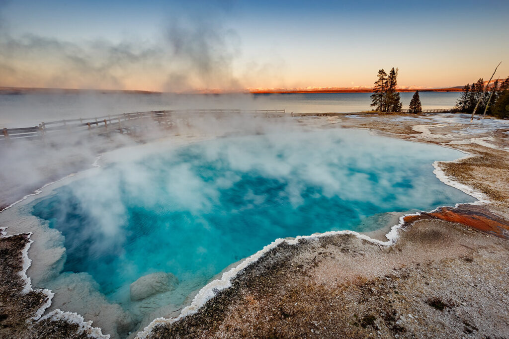 Black Pool at West Thumb Geyser Basin Trail